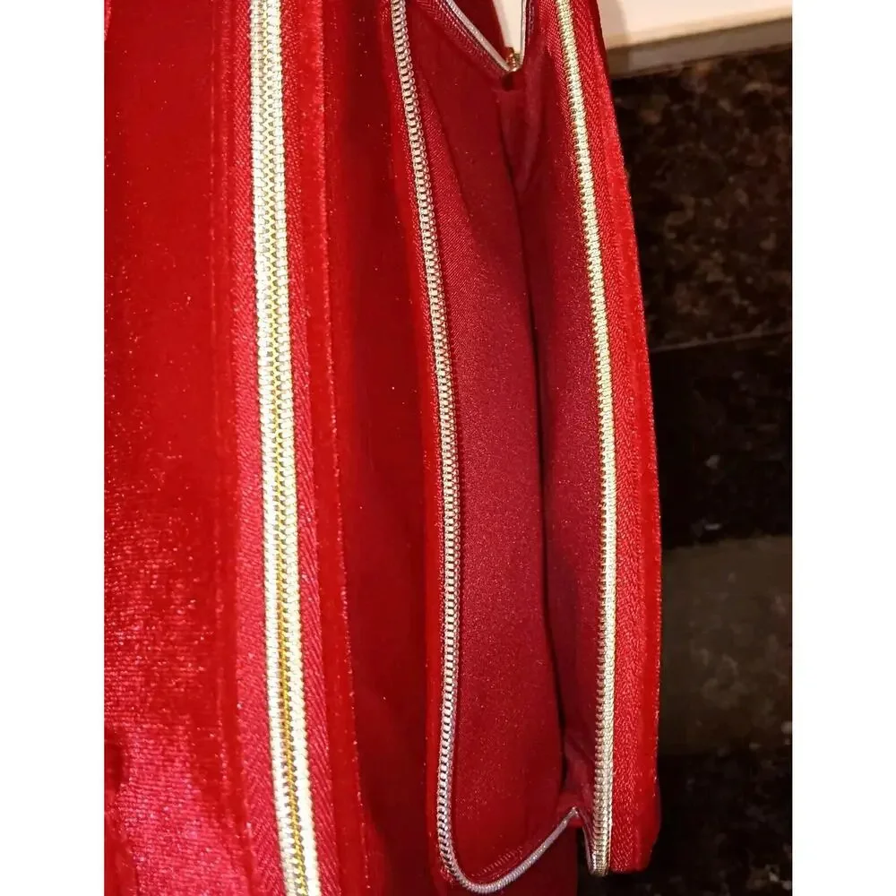 Estee Lauder Cosmetic Case Bag with Handle Limited Edition Red Velour 2023